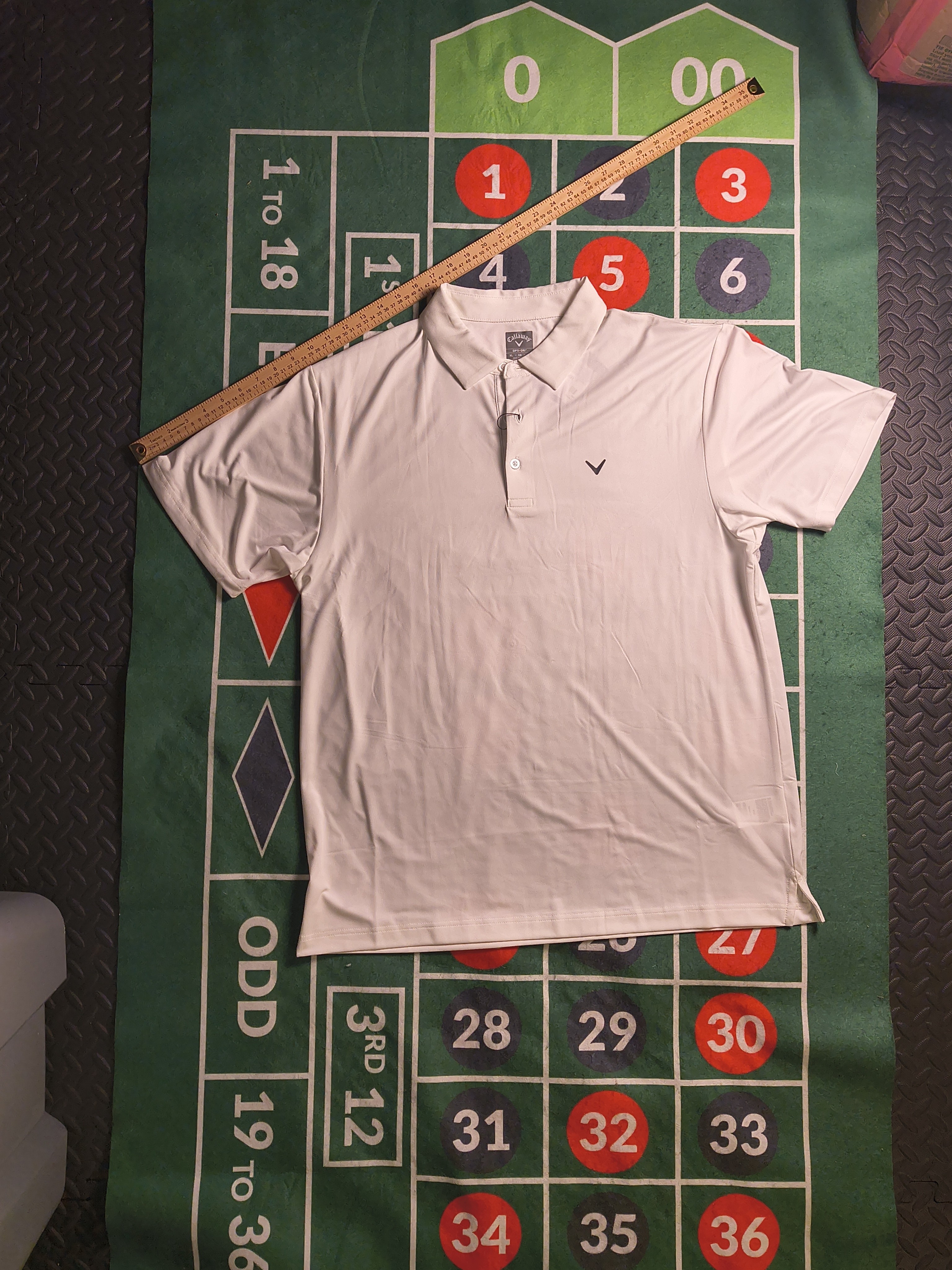 Callaway Mens Xl Bright White Opti-Dri Golf Polo Upf 50 Stretch Nwt — image 8 of 8